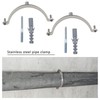 OTOTEC 4PCS Stainless Steel Pipe Clamp Pipe Brackets Clips Adjustable