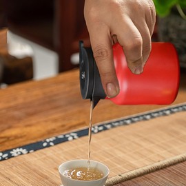 Thermal Carafe for Hot Drinks | 1L Insulated Tea Pot Coffee Carafe | Large-Capacity Beverage Dispenser, Vacuum Coffee Carafe for Hot/Cold Liquids