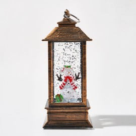 3 Pcs Christmas Decoration Mini Lanterns Vintage Hanging Christmas Snow Globes for Home Xmas Winter Themed Parties Birthday Wedding Decoration