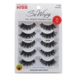 Kiss So Wispy Pompadour Lashes 5 Pairs (Pack of 3)