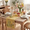 Light Camel Soft Chain Embroidery Wild Floral Spring Table Runner,