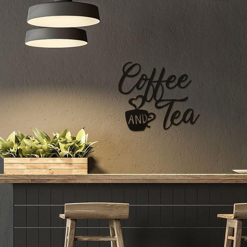 Ginobili 1 PCS Coffee Sign and Tea Bar Metal Hanging