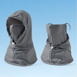 String Cool Balaclava Sunshade - 3-in-1 Detachable for Riding & Hiking String Cool Balaclava Dark Gray 2ea