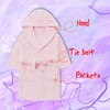 Metzuyan Baby Girls Boys Dressing Gown Fleece Snuggle Robe Hooded