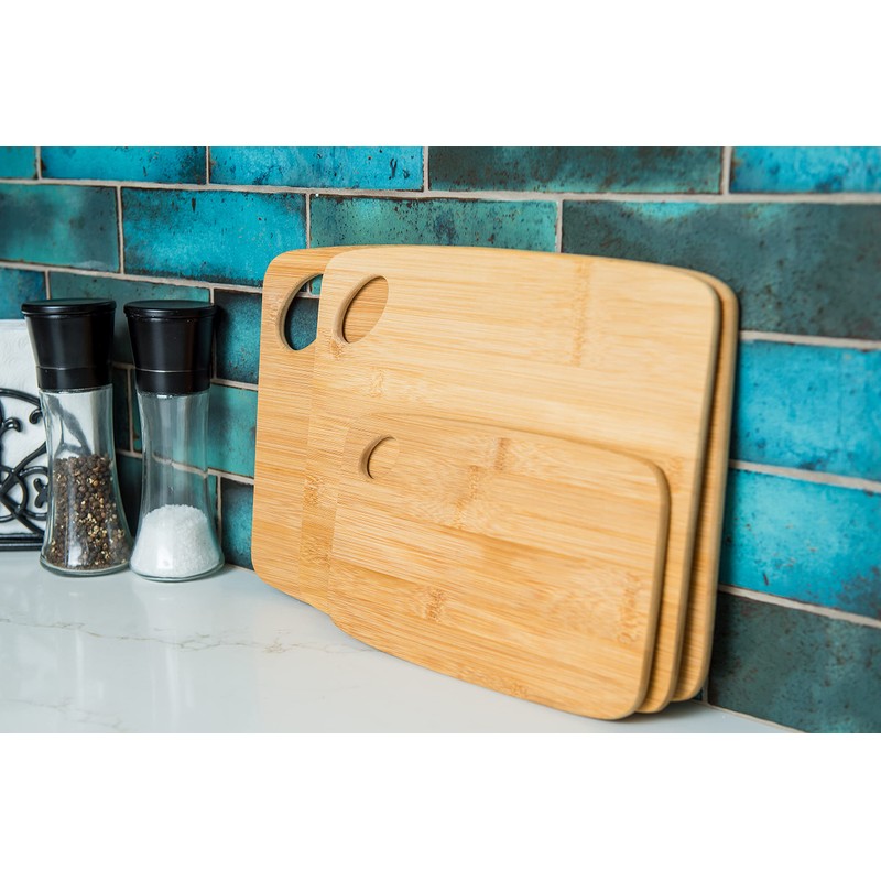 Lipper International 839 Bamboo Wood Thin Cutting Board with Oval