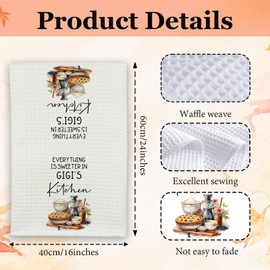 CBFEBCBST Gigi's Kitchen Towels Funny Kitchen Hand Dish Towel, Gifts for Grandma Decorative Funny Hand Towels for Bathroom Bathroom Decor Gift for Christmas,16 x 24 Inches - 05B