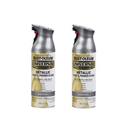 Rust-Oleum 262662-2PK Universal All Surface Metallic Spray Paint, 11 oz, Dark Steel, 2 Pack