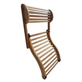 NUIBY Sauna Backrest with Added Height, Adjustable Neck Pillow Bamboo Sauna Back Rest Anti-Slip Rubber Pad, Sauna Accessory Sets (1 Pack)