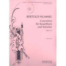 Concertino: op. 27a. basset horn and strings. Réduction pour piano avec partie soliste.