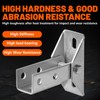 ITEVE.GD Adjustable Brace Fitting (Silver,2Pack),180 Degree Turn Joint Connector Bracket