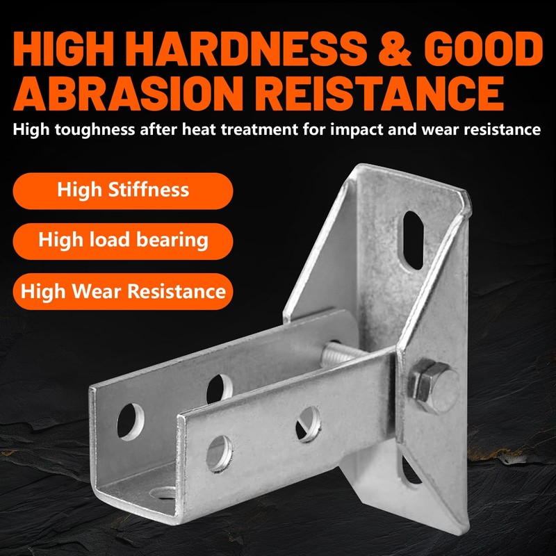 ITEVE.GD Adjustable Brace Fitting (Silver,2Pack),180 Degree Turn Joint Connector Bracket