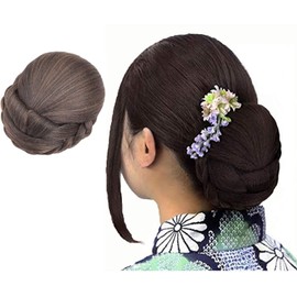 Remeehi Kimono Wig, Kimono Shignon Cap, Bun Part, Kimono, Hair Extension, Hair Ornament, Wig, Kimono, Summer Festival, Fireworks, Yukata, Wedding, Coming-of-Age Ceremony, 2009