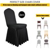 2 Pack Chair Covers with Skirt|Chair Covers Wedding|Removable and Washable