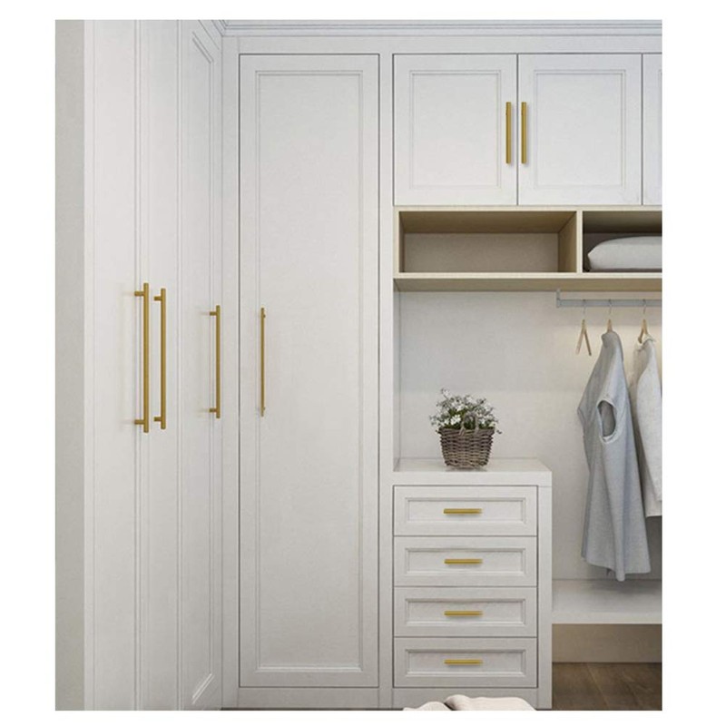 ANSIEDIO 6 Pack Kitchen Cupboard Handles Gold Cabinet Handles 96mm