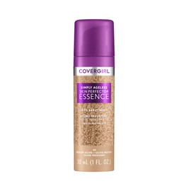 COVERGIRL Covergirl Simply Ageless Skin Perfector Essence Foundation, 45 Medium-Olive, Tinted Skincare Makeup Hybrid, Sheer Tint, Radiant Finish, Glowy Finish, Vegan Formula, 1.0oz