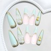 Shimmerz Pack of 24 Long Stiletto Stickers Nails French Lace
