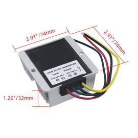 Nicerity DC Voltage Converter 36V 48V Step Down to 12V 10A 120W, Voltage Reducer Transformer Module, Waterproof Buck Converter, Input Voltage 20-60V Regulator for Golf Cart Club Car Audio