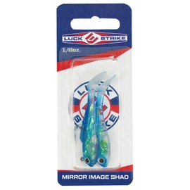 Luck E Strike Mirror Image Shad Paddle Tail Soft Plastic Swimbait, 2 Inch, 2 Pack, Blue