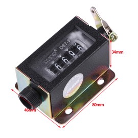 Mechanical Counter D67‑F 200 per Minute Digit Counter Resettable Manual Hand Pull Stroke Tally 5 Digit Counters for Textiles Machinery