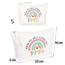 MEJOSER 18th Birthday Gift Girl 2007, Cosmetic Bag, Double-Sided 18th Birthday Girl, Toiletry Bag, Make-Up Bag, Small Gift for 18th Birthday, Make Up Bag, 30, Modern