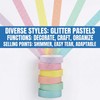 6 Rolls Glitter Washi Tape Set - Colourful Glitter Masking