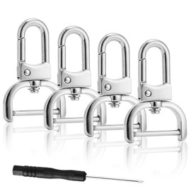 DEVPSISR 4pcs Detachable Snap Hook Swivel Clasp with Screw Bag Purse Strap Hardware Replacement,Silver5/8