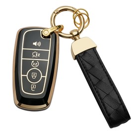 bqepe - Llavero para Ford para llavero compatible con Explorer Mustang Fusion Escape F150 F250 F350 F450 F550 Edge, funda inteligente para llave (negro)