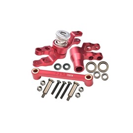 GPM Upgrades Aluminum 7075-T6 Front Steering Assembly 1/10 4Wd Maxx Monster Truck（89076-4）/1/10 4Wd Maxx W/Wide Maxx Monster Truck（89086-4） RC Car (Red)