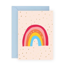 Central 23 Girls Birthday Cards for Kids - Happy Birthday Card For Daughter - Granddaughter Birthday Cards - Magic Rainbow Glitters Cute - Cheer Up Gifts For Women - Comes With Fun Stickers