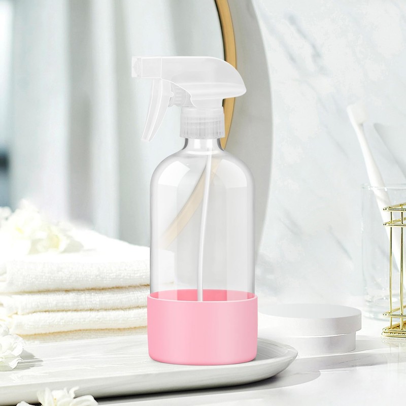 Rionisor Glass Spray Bottles with Silicone Sleeve Protection, Empty 16