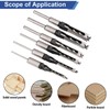 Devvicoo 6PCS Square Hole Drill Bit Set for Mortise and