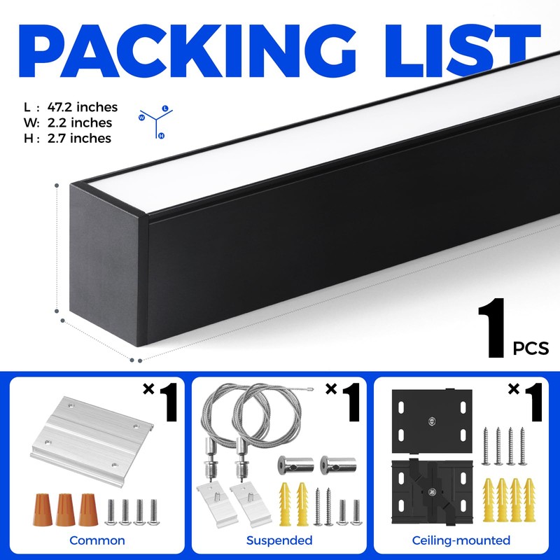 Barrina 5568 DIP Switch Series 4FT LED Linear Light, 2nd-Generation,
