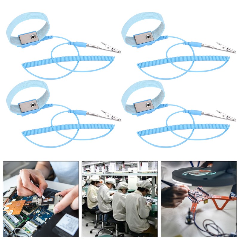 10Pcs 1.8Mx2.0MM Anti Static Bracelet Grounding Electrostatic Discharge Wrist Strap