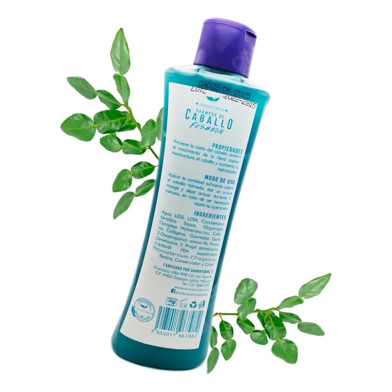 Shampoo Shanaturals de Caballo de 500mL bergamota y biotina