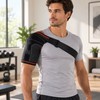Adjustable Shoulder Support Brace with Detachable Silicone Pad, Compression Sleeve