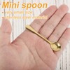 BOXOB 6pcs Tiny Gold Stainless Steel Spoons, 3 x 0.6