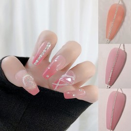 Chisafly Nail Chain, Ball, Extra Fine, Silver, 3 Types, 59.1 inches (150 cm), Nail Parts, Chain, Sparkle, Set of 3