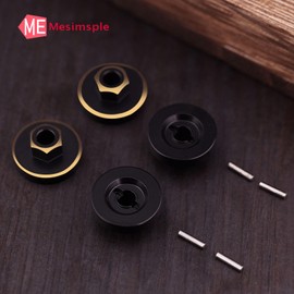 Mesimsple Counterweight FCX24 Brass Wheel Hex Hub Adaptor for FMS 1/24 FCX24 1/18 FCX18 LC80 Upgrades Parts Black