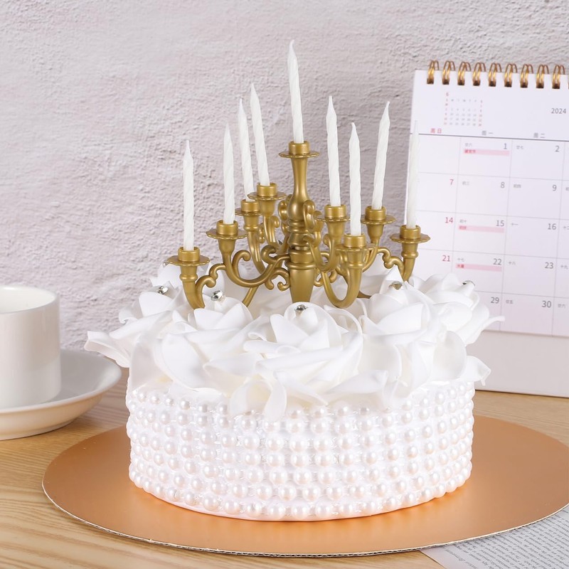 TOYANDONA 2 candelabri per torte, riutilizzabili, decorazione creativa, per matrimoni,