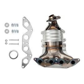 PHILTOP 16373 Front Exhaust Manifold Catalytic Converter Compatible with Honda 2001-2005 Civic 1.7L DX/GX/HX/LX, 2004-2005 Civic 1.7L Value Package, 2005 Civic 1.7L LX Special Edition(EPA Compliant)