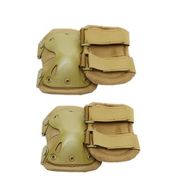 Ever Fairy Combat Tactical Military Hard X Knee Pads Elbow Pads Tactical Protection Sports Safety Pads (Khaki)