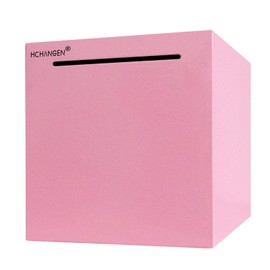 HCHANGEN Piggy Bank for Adults Must Break to Open Unbreakable Piggy Bank Made of Stainless Steel Indestructible Piggy Banks Money Savings Bank for Cash (Pink, 4.72inches)