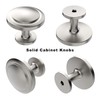 9BUILD 10 Pack Brushed Satin Nickel Drawer Knobs Round Cabinet