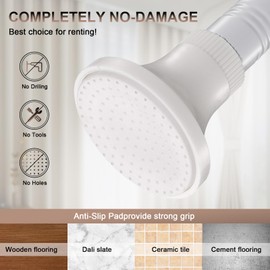 Room Divider Curtain Rod, Curtain Rods No Drilling for Room Separation Wide Space Partitions, 28-171inch(W) 48-120inch(H) Adjustable Heavy Duty Floor to Ceiling Tension Rod Room Dividers Damage Free