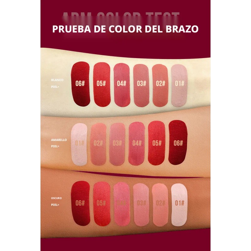 Brillo De Labios Mate Aterciopelado Que No Mancha