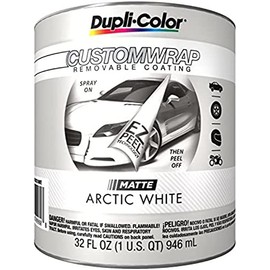 Dupli-Color ECWBQ7980 Custom Wrap Removable Bulk Coatings, Matte, Arctic White, 1 Quart