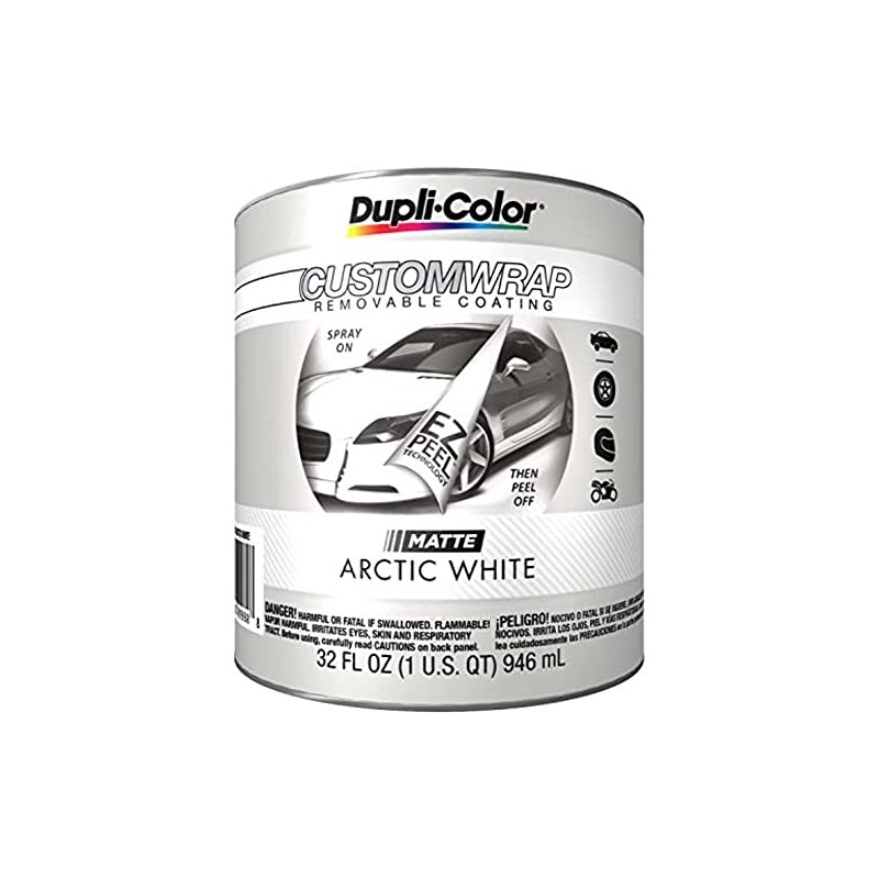 Dupli-Color ECWBQ7980 Custom Wrap Removable Bulk Coatings, Matte, Arctic White,