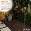 Alpine Corporation 38" Tall Solar Celestial Garden Stakes with Warm