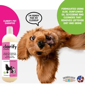 Clarify Pet Shampoo for Dogs & Cats 16 oz. | Cruelty-Free | Paraben-Free | Biodegradable and Non-Toxic | Made in The USA
