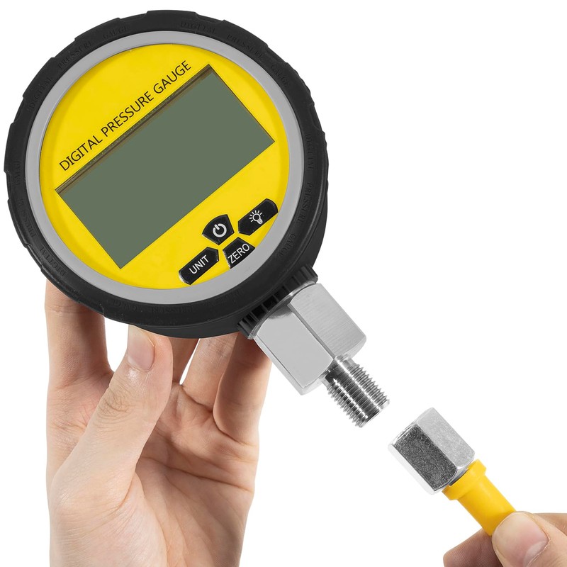 Digital Hydraulic Pressure Gauge 10000 PSI/700BAR with 1/4-Inch NPT Connector,